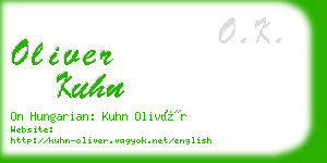 oliver kuhn business card